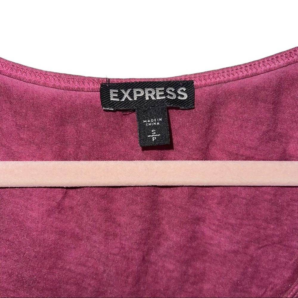 Express Fuchsia Tank With Sequin Aztec Design S - image 5